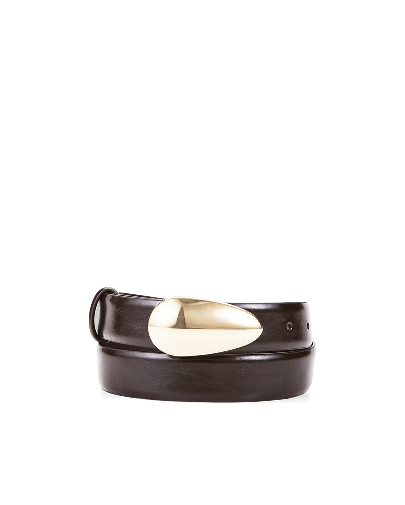 BOSTON BELT - CHOCOLATE SHINE-GOLD-BELTS-Billini-Billini