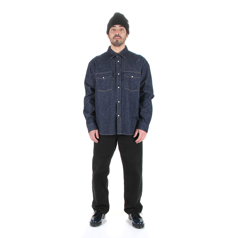 Stussy | Boxy Western Denim L/S Shirt Dark Denim