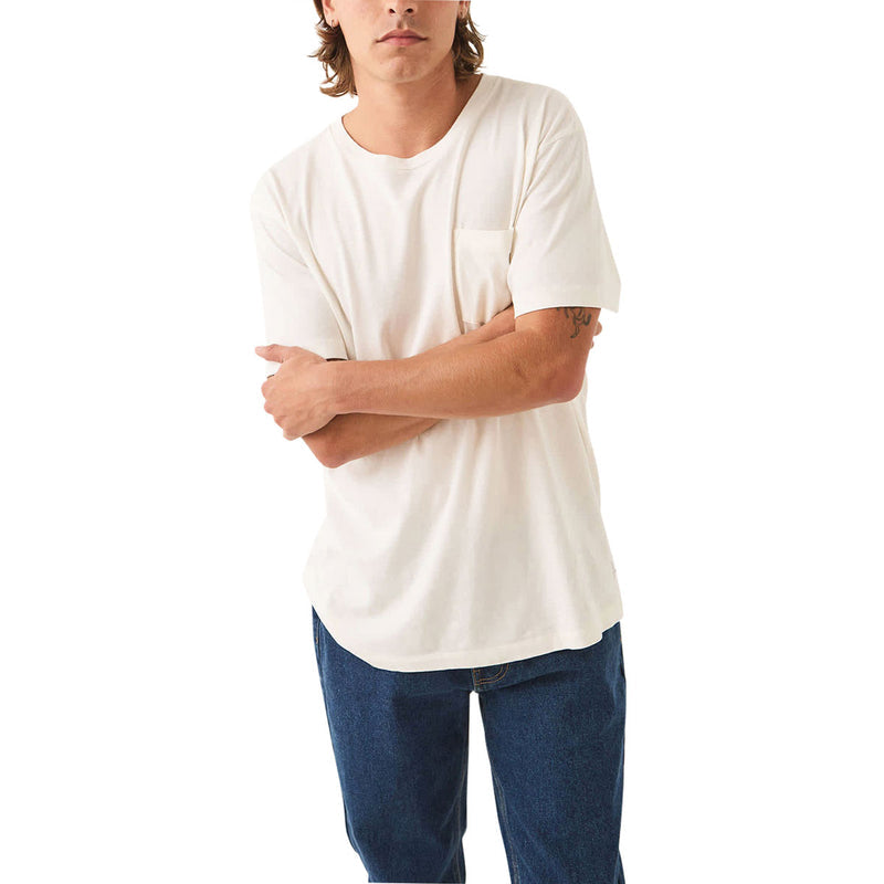 Brixton Baseline Pocket T-Shirt - Off White Vintage Wash