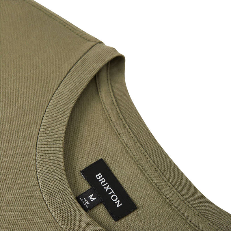 Brixton Baseline Pocket T-Shirt - Olive Surplus Vintage Wash