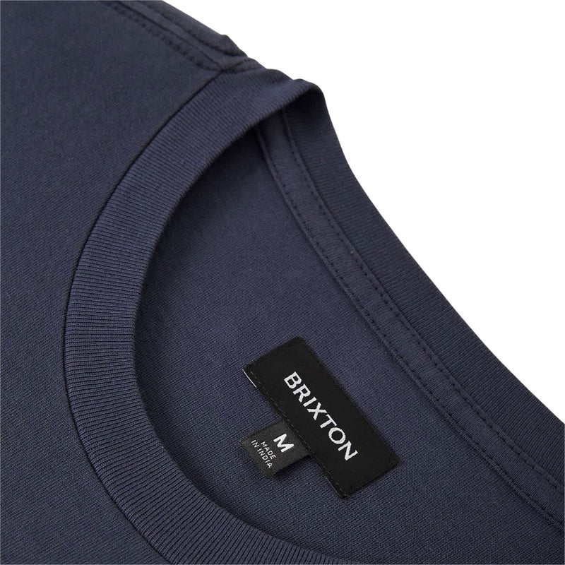Brixton Baseline Pocket T-Shirt - Washed Navy Vintage Wash
