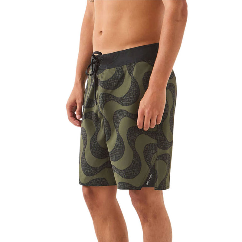 Brixton Blitz 19" Boardshorts - Dark Olive/Black