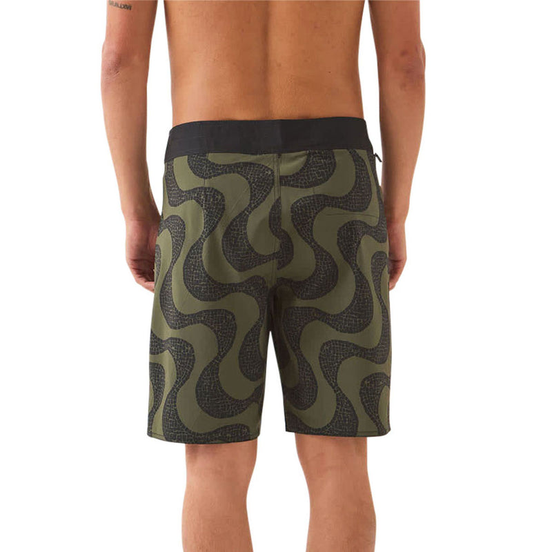 Brixton Blitz 19" Boardshorts - Dark Olive/Black