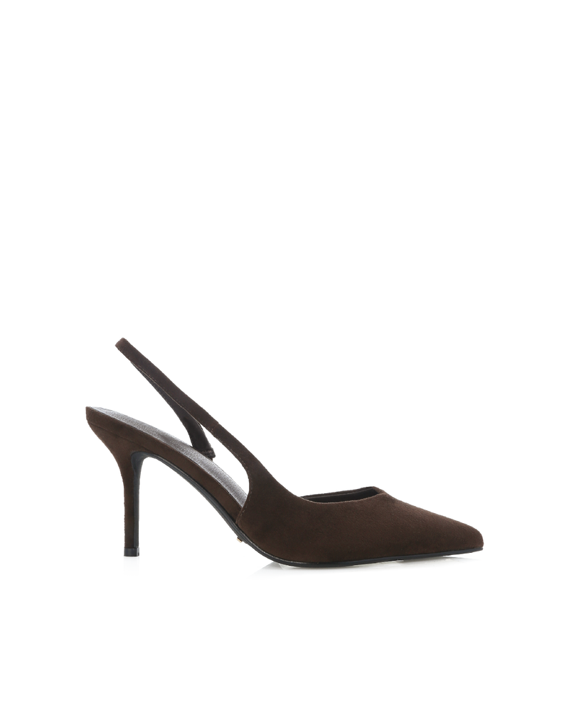 BRONNIE - DARK CACAO SUEDE-PUMPS-Billini-Billini