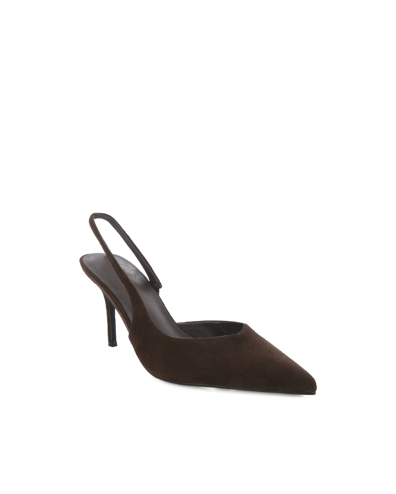 BRONNIE - DARK CACAO SUEDE-PUMPS-Billini-Billini