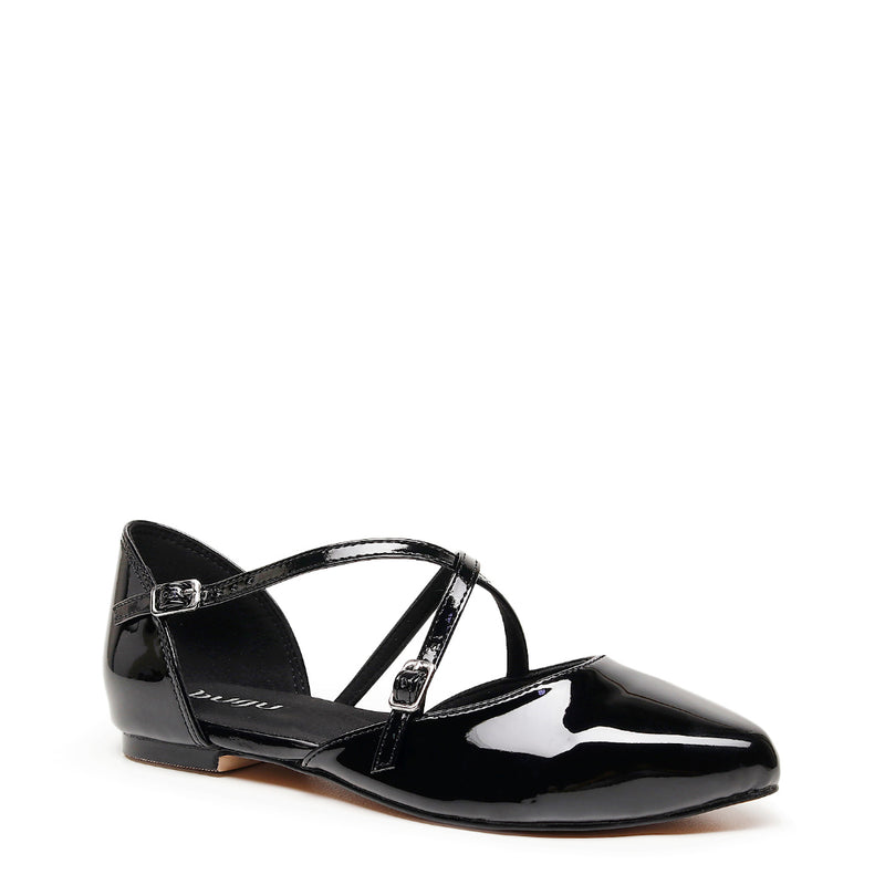 Bryce - Black Vegan Patent - Street Sole