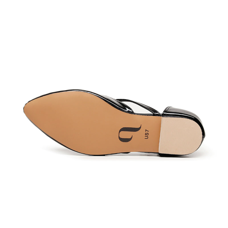 Bryce - Black Vegan Patent - Street Sole
