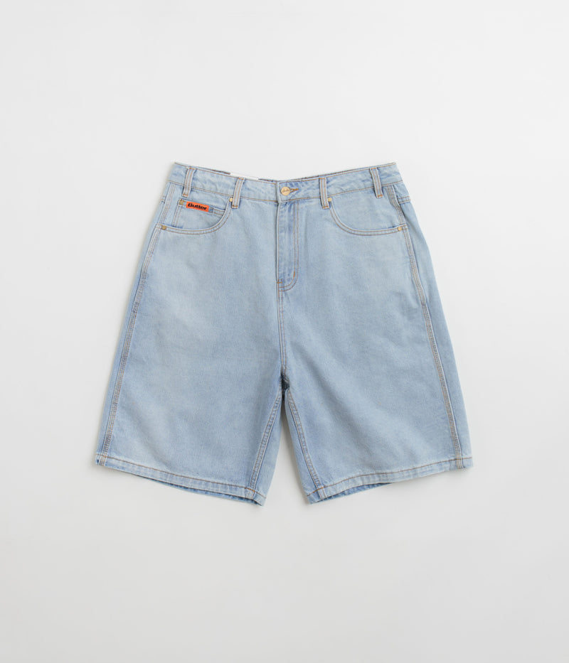 Butter Goods Baggy Denim Shorts in Light Blue