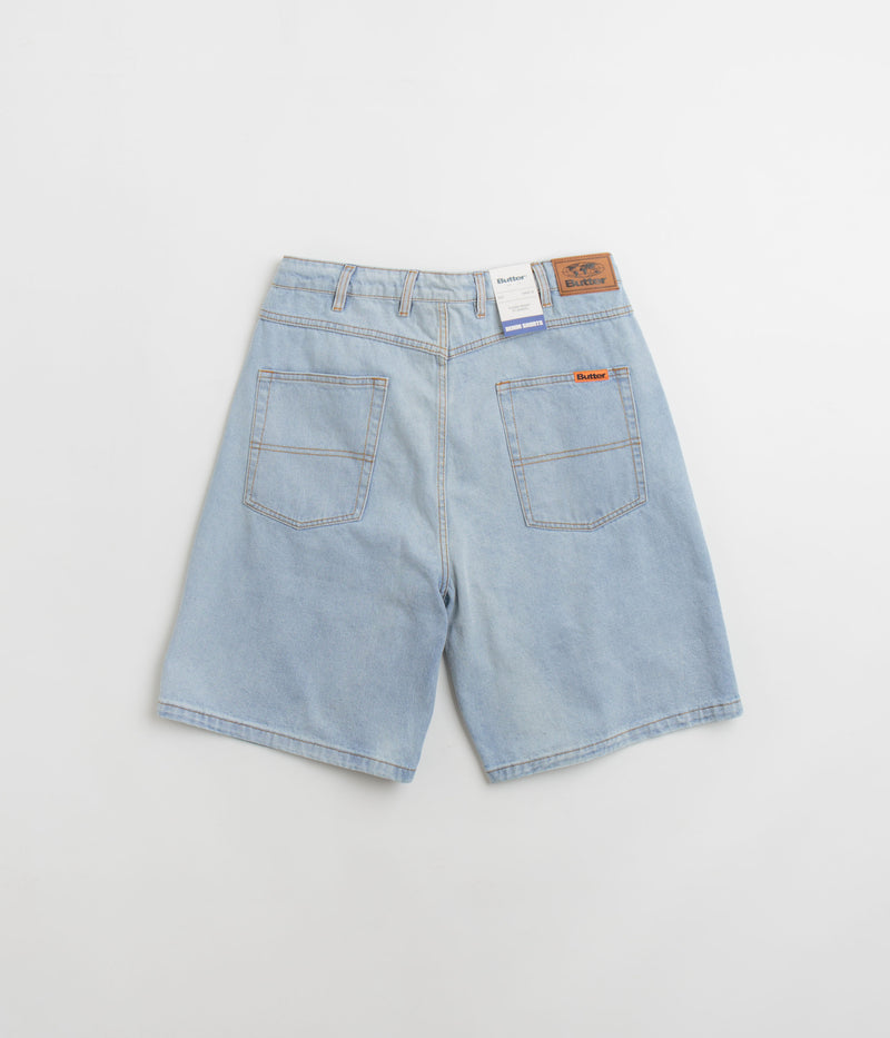 Butter Goods Baggy Denim Shorts in Light Blue