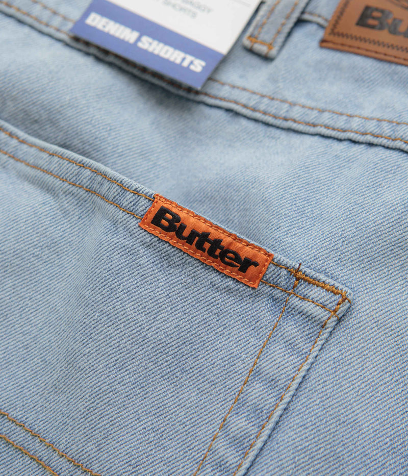Butter Goods Baggy Denim Shorts in Light Blue