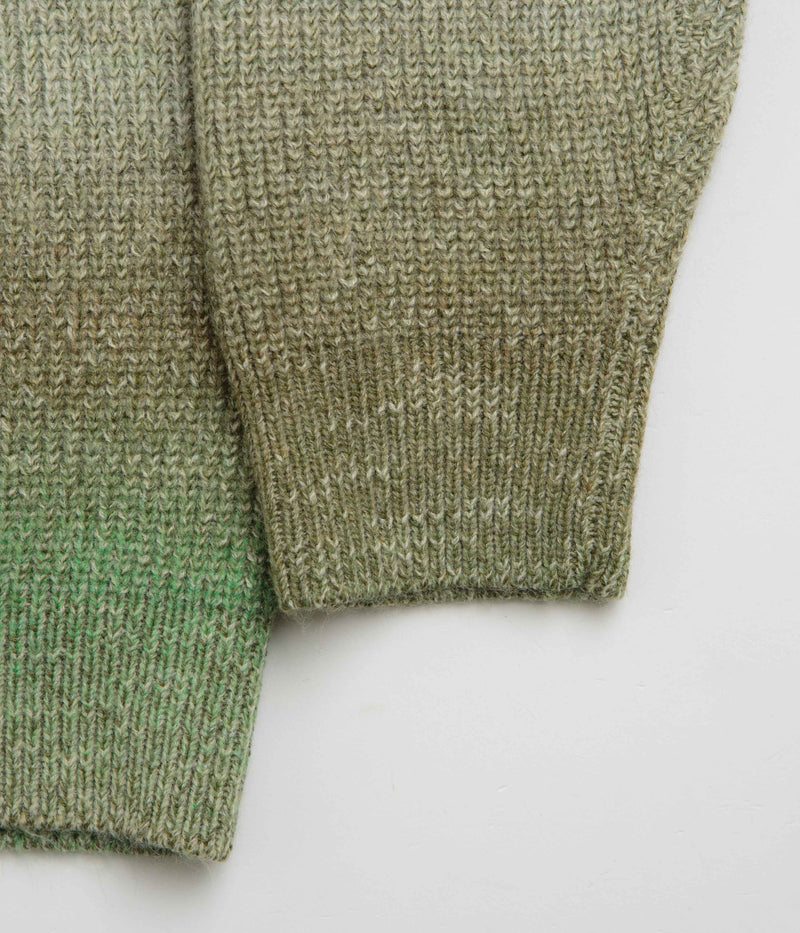 Butter Goods Beams Knit Sweatshirt in Pesto