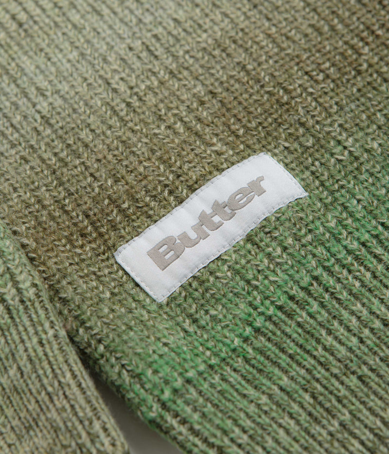 Butter Goods Beams Knit Sweatshirt in Pesto