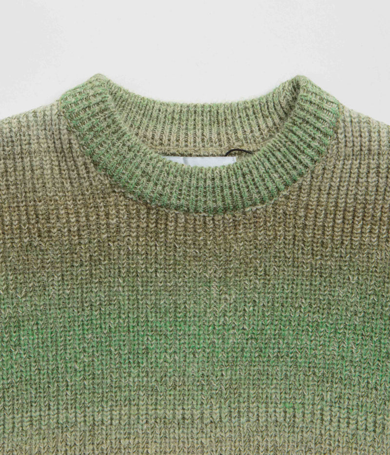 Butter Goods Beams Knit Sweatshirt in Pesto