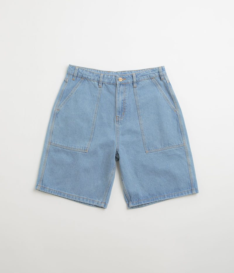 Butter Goods Patch Pocket Denim Shorts in Washed Indigo