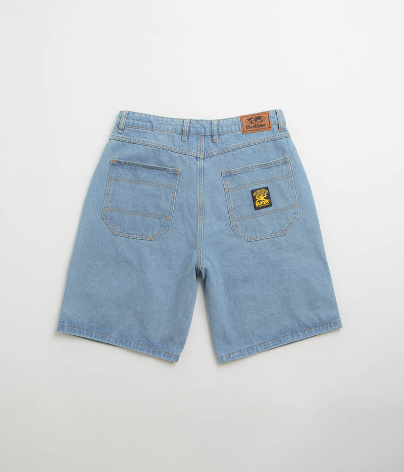 Butter Goods Patch Pocket Denim Shorts in Washed Indigo