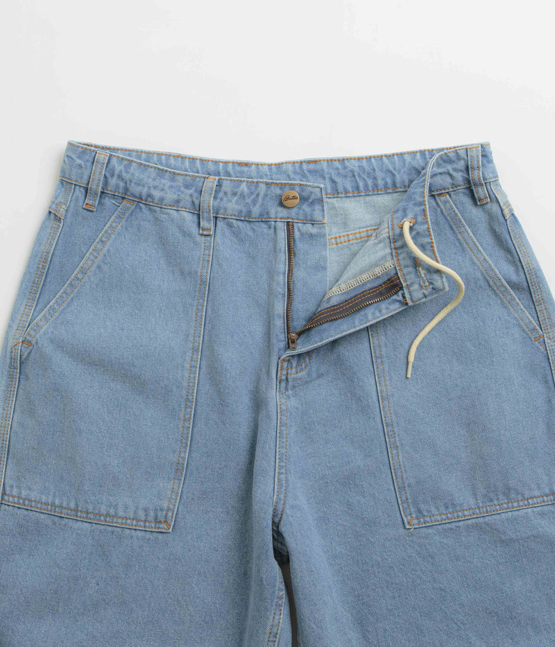 Butter Goods Patch Pocket Denim Shorts in Washed Indigo
