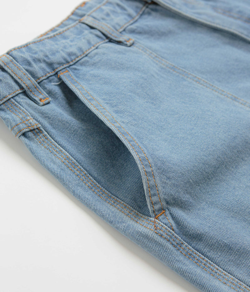 Butter Goods Patch Pocket Denim Shorts in Washed Indigo