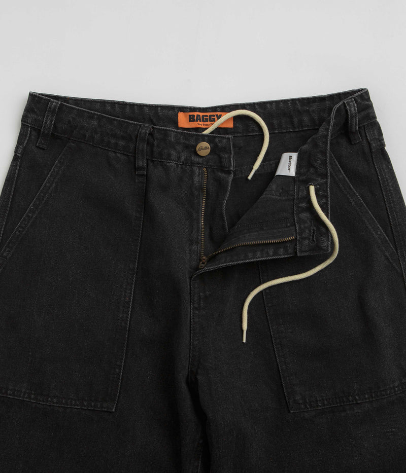 Butter Goods Patch Pocket Jeans in Washed Black