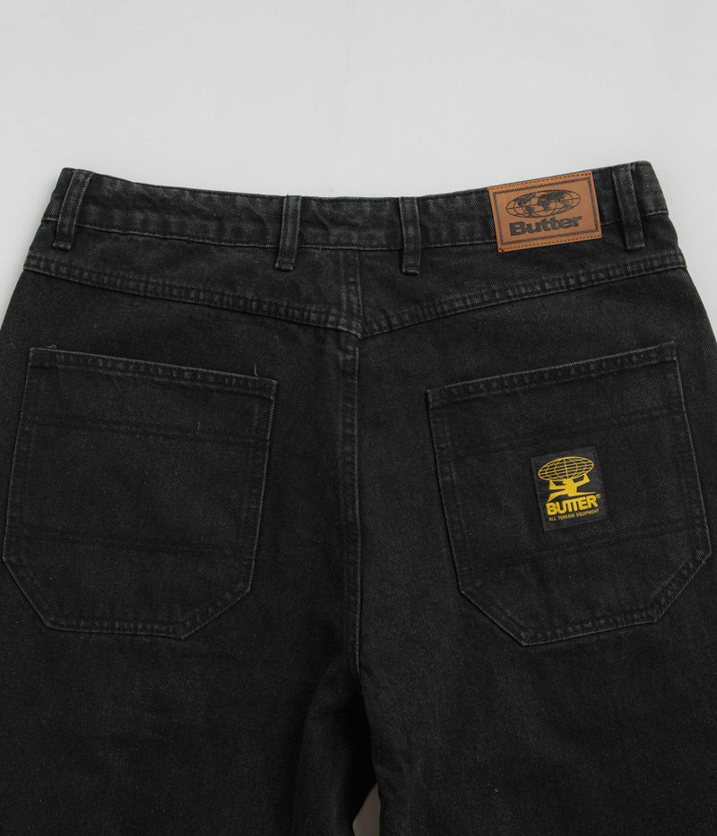 Butter Goods Patch Pocket Jeans in Washed Black