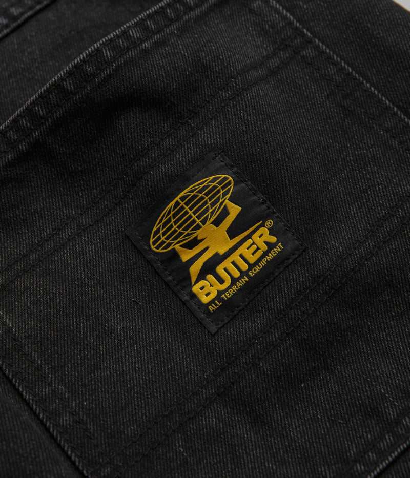 Butter Goods Patch Pocket Jeans in Washed Black