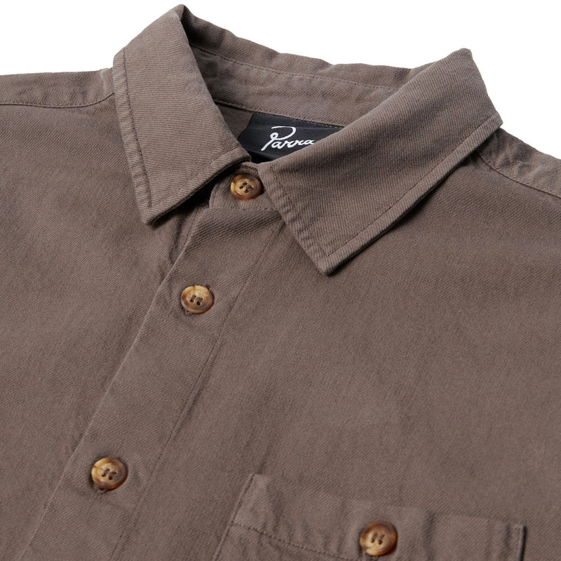 By Parra Crooked Face Short Sleeve Shirt - Brown