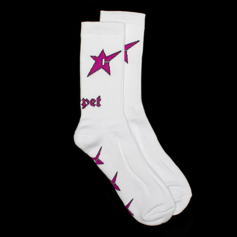 Carpet Company | C-Star Sock Color : White / Violet