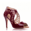 Camila - Burgundy Vegan Patent - Street Sole