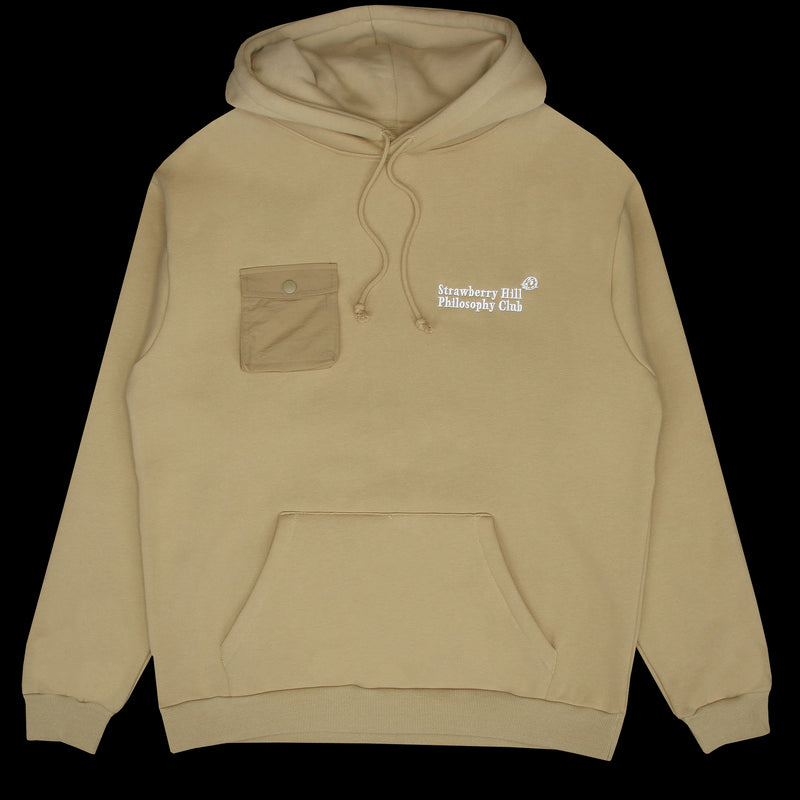 Strawberry Hill Philosophy Club | Cargo Pocket Hoodie Color : Wheat