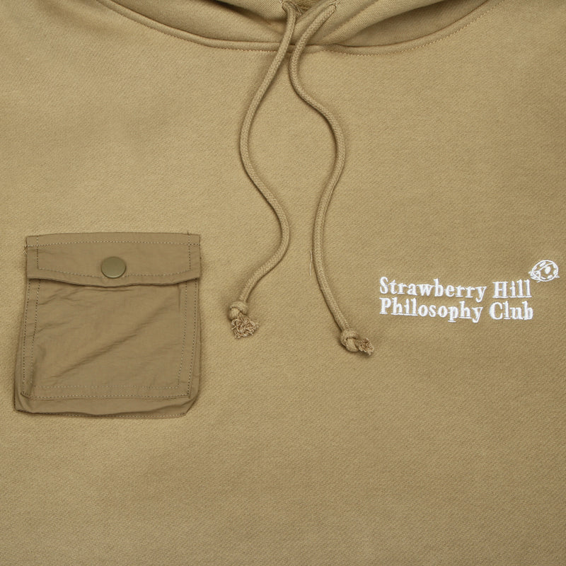 Strawberry Hill Philosophy Club | Cargo Pocket Hoodie Color : Wheat