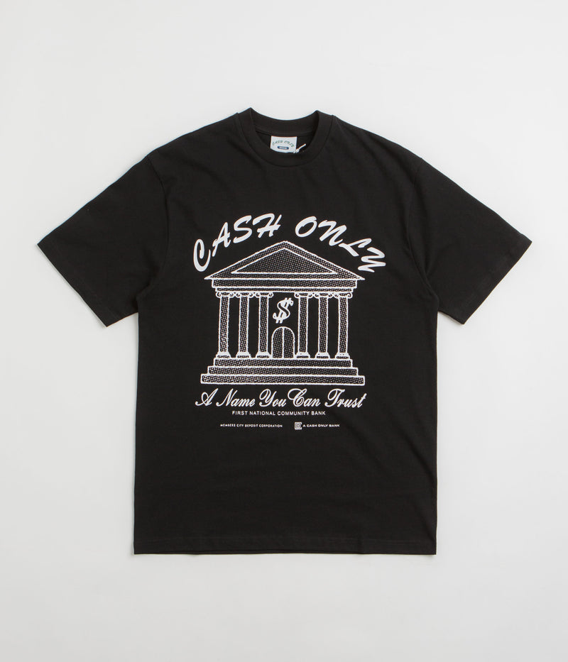 Cash Only Bank T-Shirt in Black