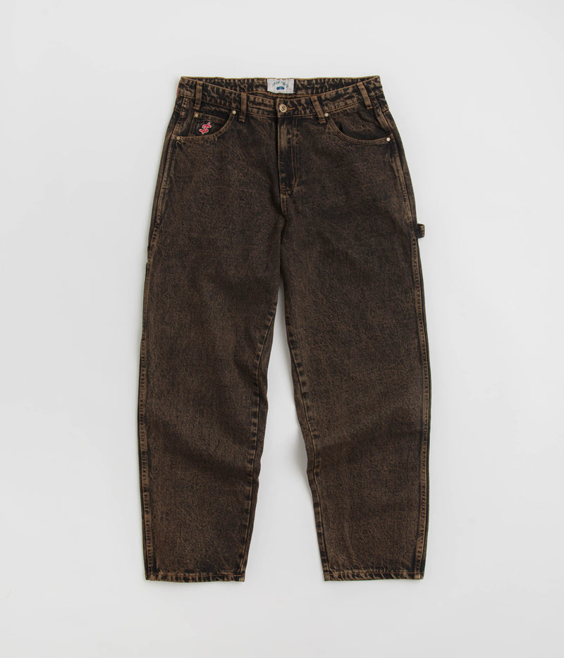 Cash Only Blockout Denim Jeans in Acid Brown Wash