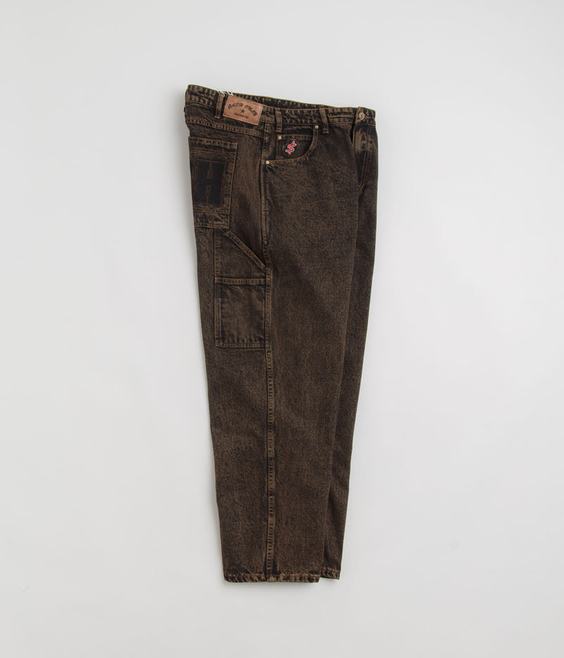 Cash Only Blockout Denim Jeans in Acid Brown Wash