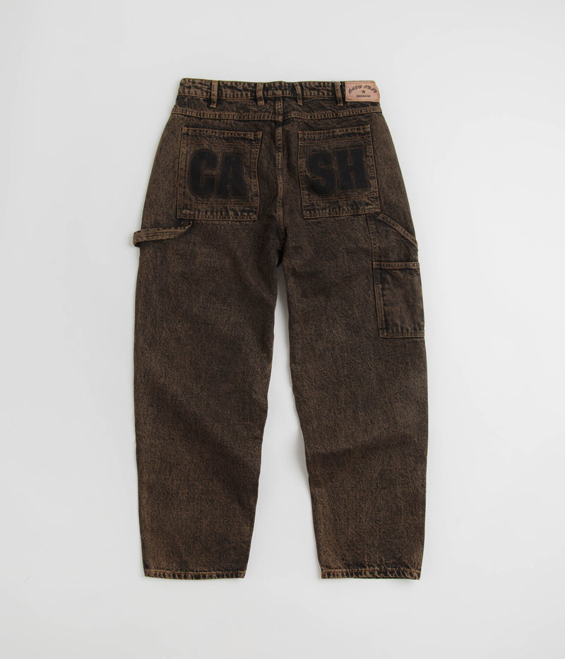 Cash Only Blockout Denim Jeans in Acid Brown Wash