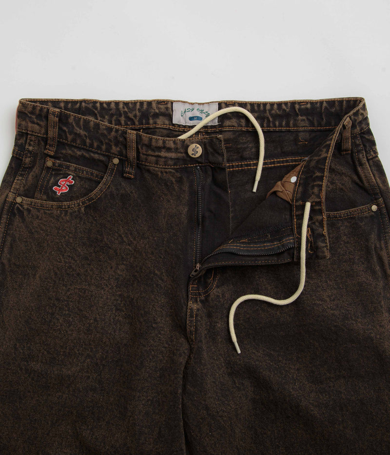 Cash Only Blockout Denim Jeans in Acid Brown Wash