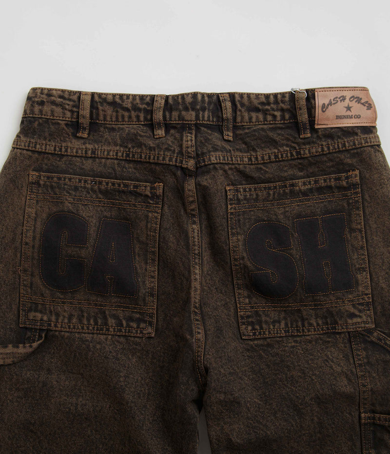 Cash Only Blockout Denim Jeans in Acid Brown Wash