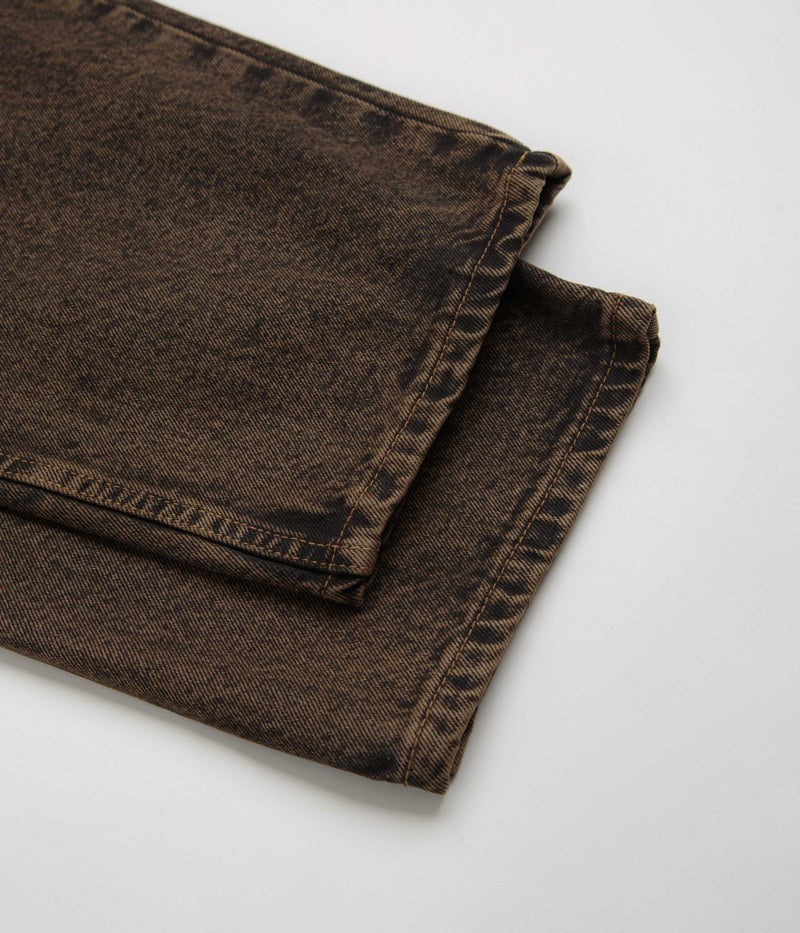 Cash Only Blockout Denim Jeans in Acid Brown Wash