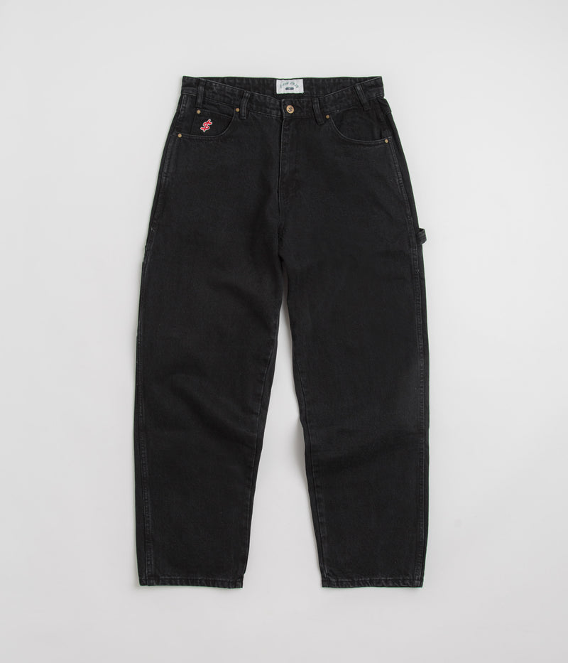 Cash Only Blockout Denim Jeans in Washed Black