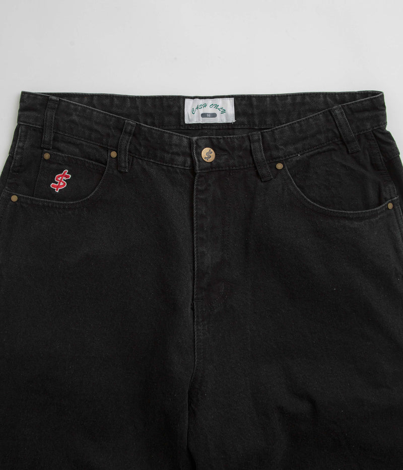 Cash Only Blockout Denim Jeans in Washed Black