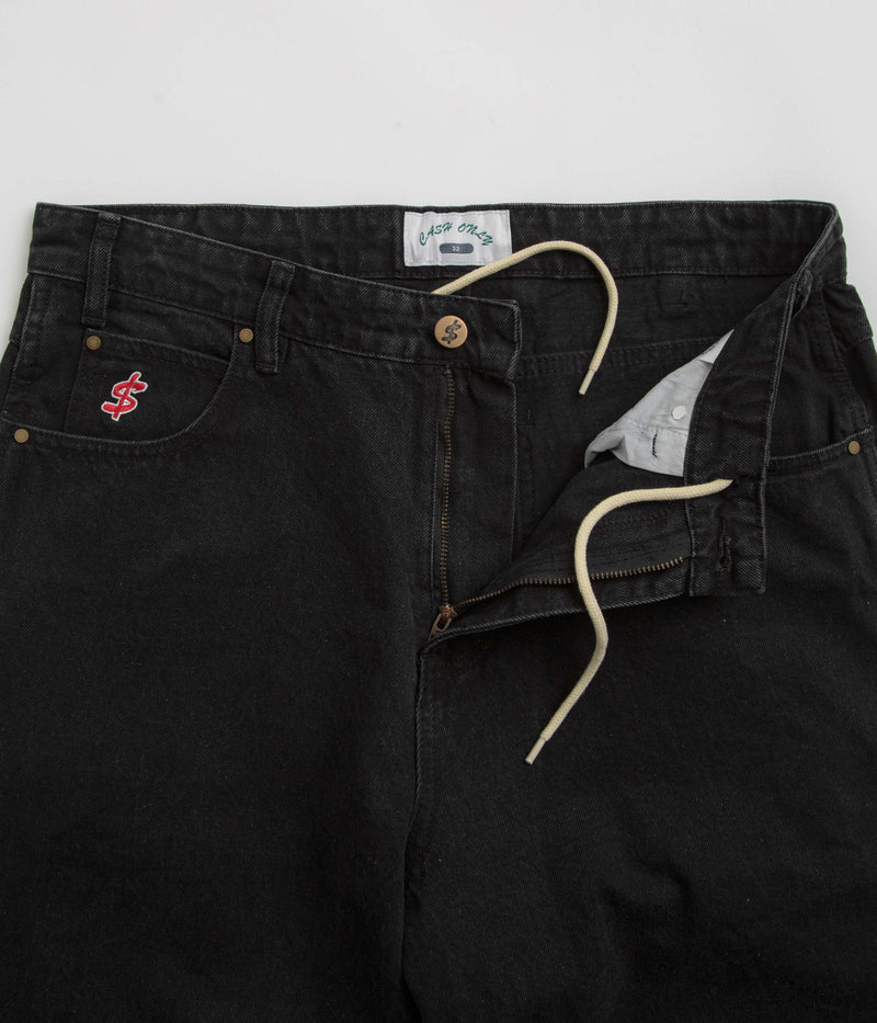 Cash Only Blockout Denim Jeans in Washed Black