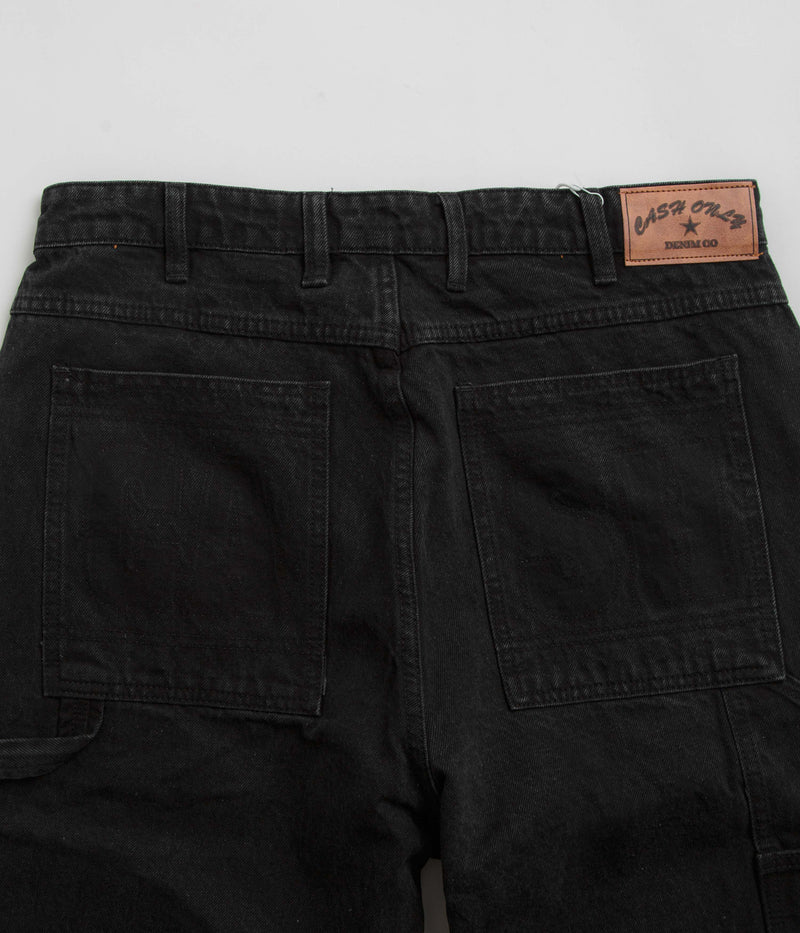 Cash Only Blockout Denim Jeans in Washed Black