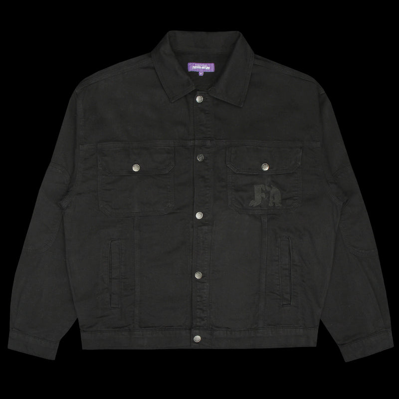 Chain Stitched Avatar Oversized Trucker Jacket