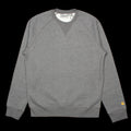 Carhartt WIP | Chase Sweatshirt Style # I033660-00C Color : Dark Grey Heather / Gold