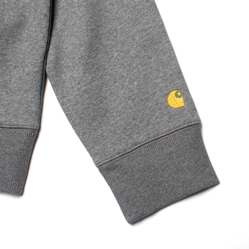 Carhartt WIP | Chase Sweatshirt Style # I033660-00C Color : Dark Grey Heather / Gold