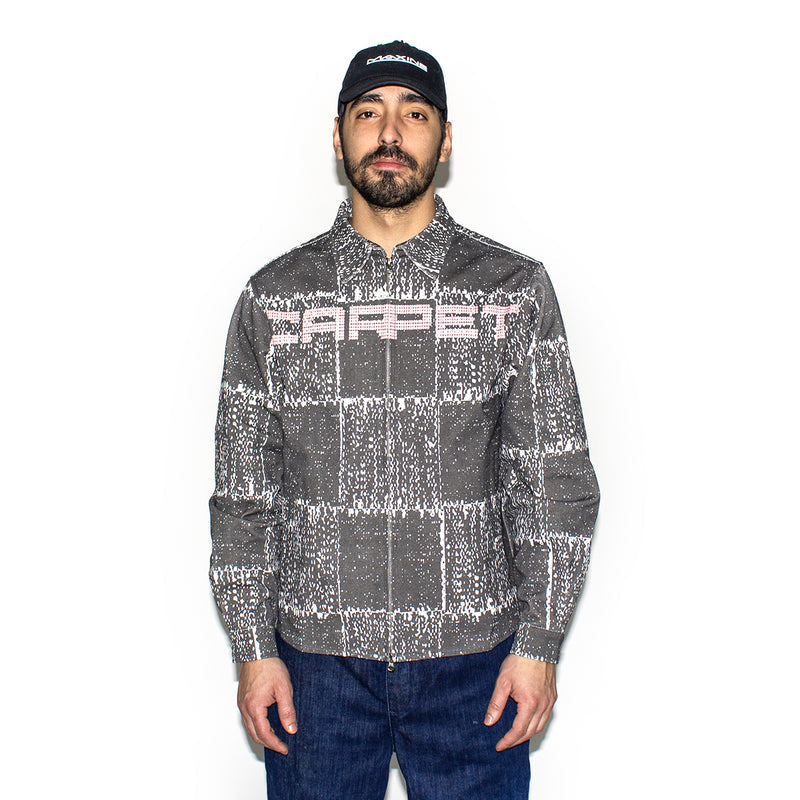 Carpet Company | Checker Zip-Up Jacket Color : Black