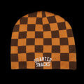 Quartersnacks Checkerboard Beanie Tan / Brown