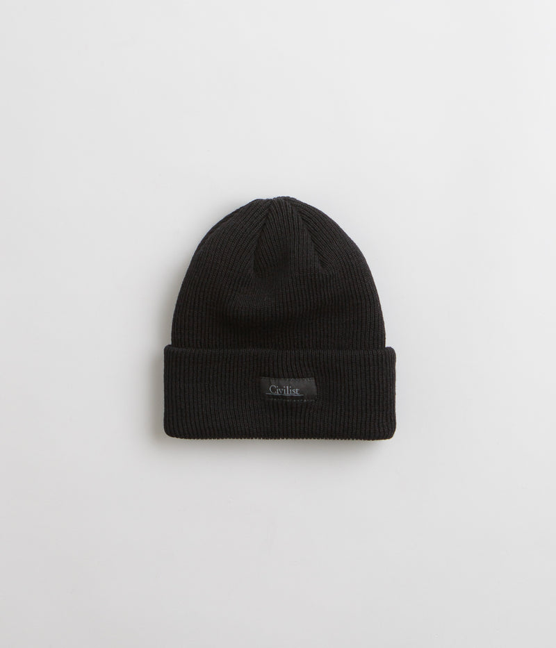Civilist Schurwolle Beanie in Black