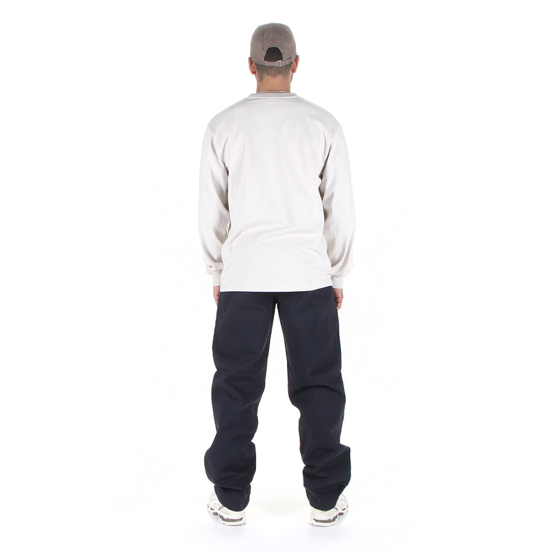 Noah |&nbsp;Classic Double-Pleat Herringbone Pants Navy