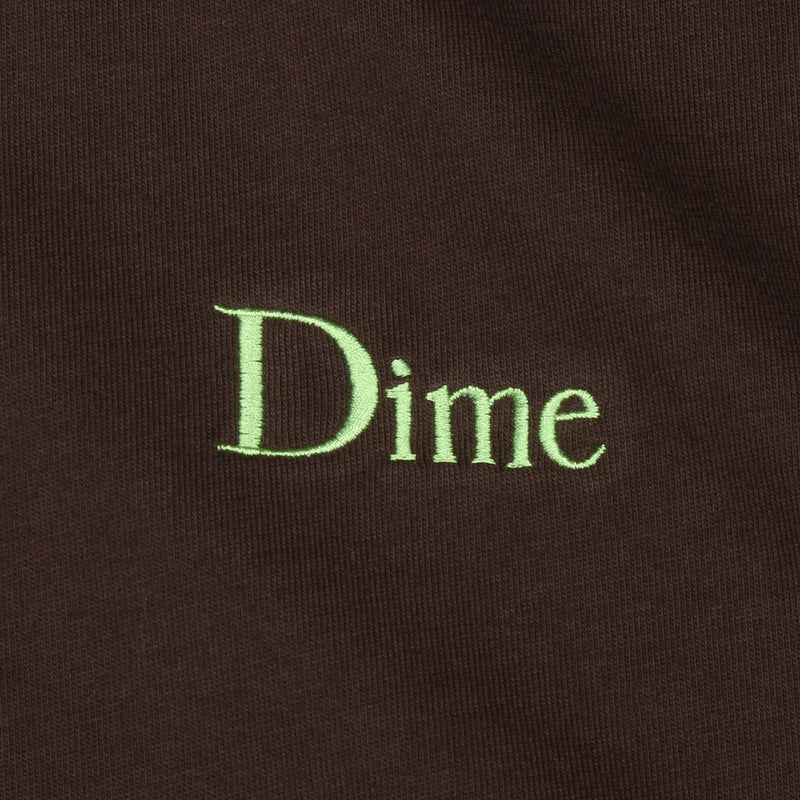 Dime | Classic Small Logo T-Shirt Deep Brown