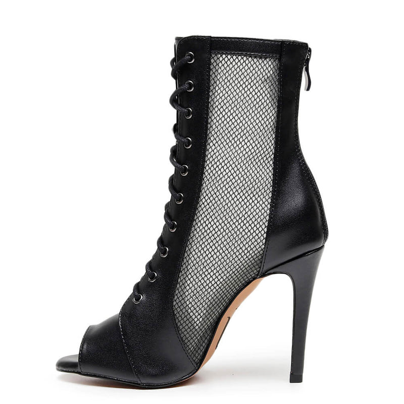 Cora - Black Vegan Leather - Street Sole