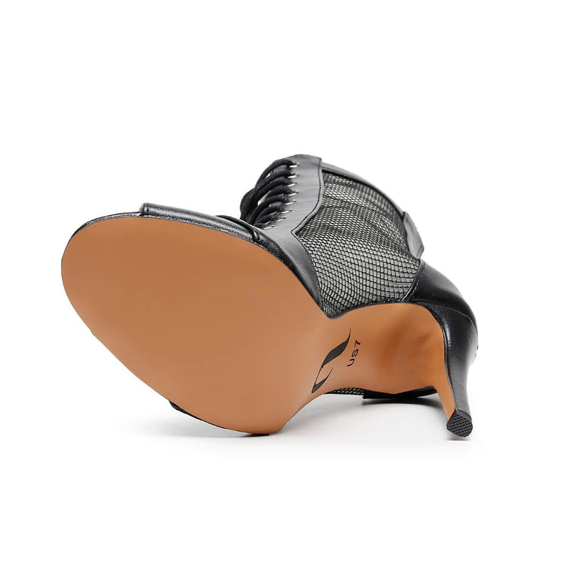 Cora - Black Vegan Leather - Street Sole